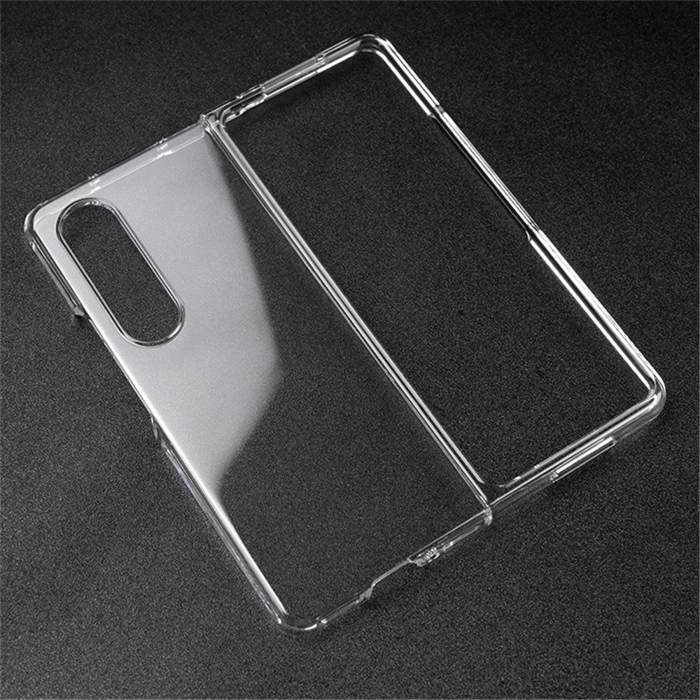 For Samsung Galaxy Z Fold4 5G Transparent Hard PC Case Anti-Fall All-Around Protection Shell