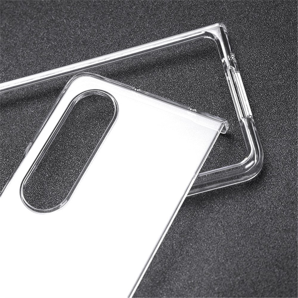 For Samsung Galaxy Z Fold4 5G Transparent Hard PC Case Anti-Fall All-Around Protection Shell