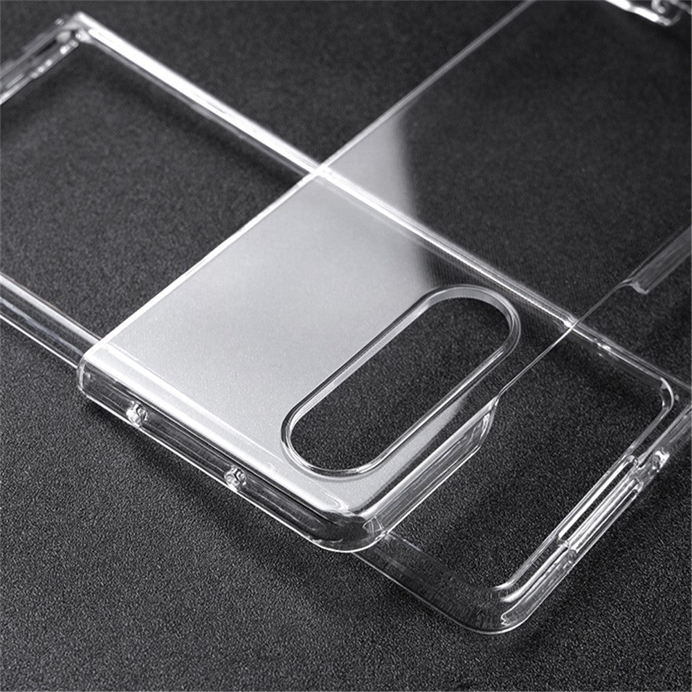 For Samsung Galaxy Z Fold4 5G Transparent Hard PC Case Anti-Fall All-Around Protection Shell