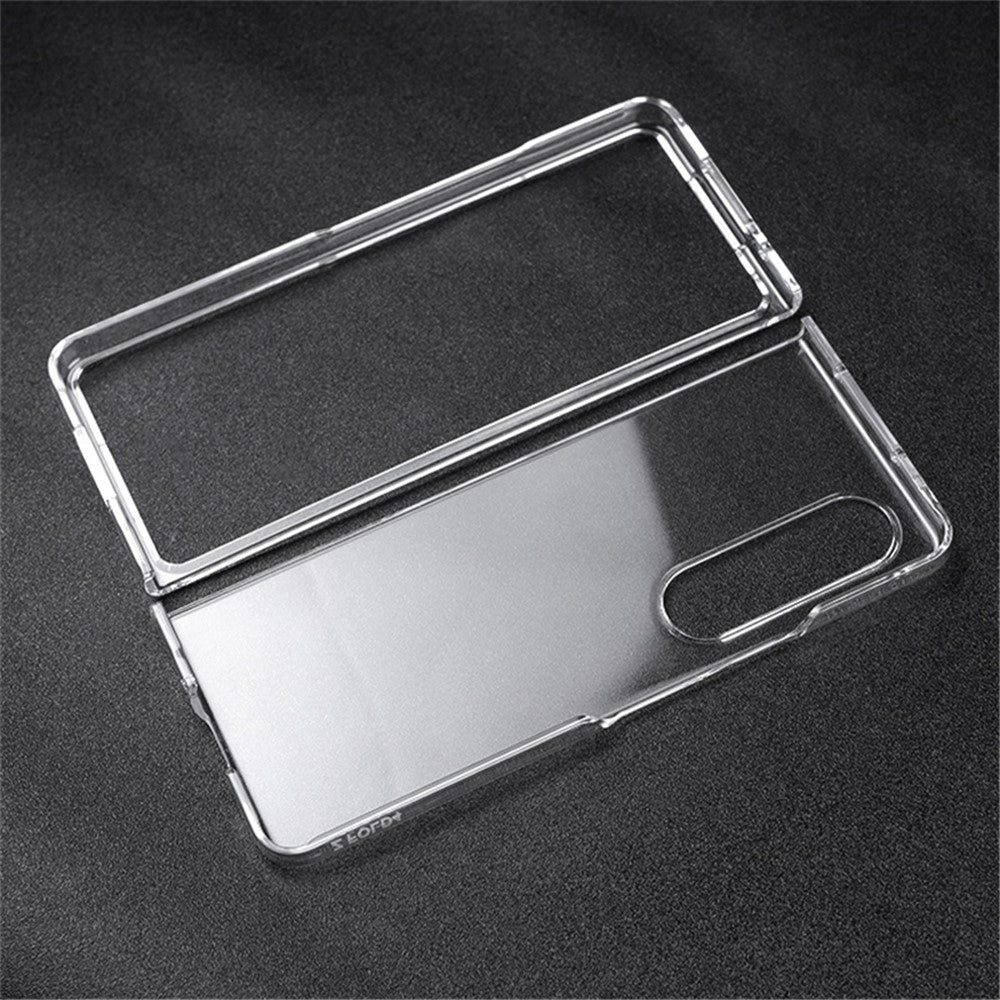 For Samsung Galaxy Z Fold4 5G Transparent Hard PC Case Anti-Fall All-Around Protection Shell