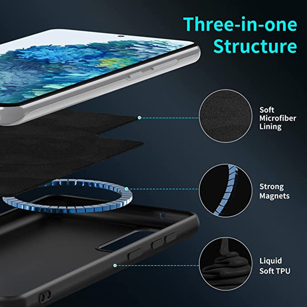 Liquid Series for Samsung Galaxy S20 FE 2022/S20 FE/S20 Fan Edition/S20 FE 5G/S20 Fan Edition 5G/S20 Lite Magnetic Liquid Silicone Case Soft TPU Microfiber Lining Drop Protective Cover