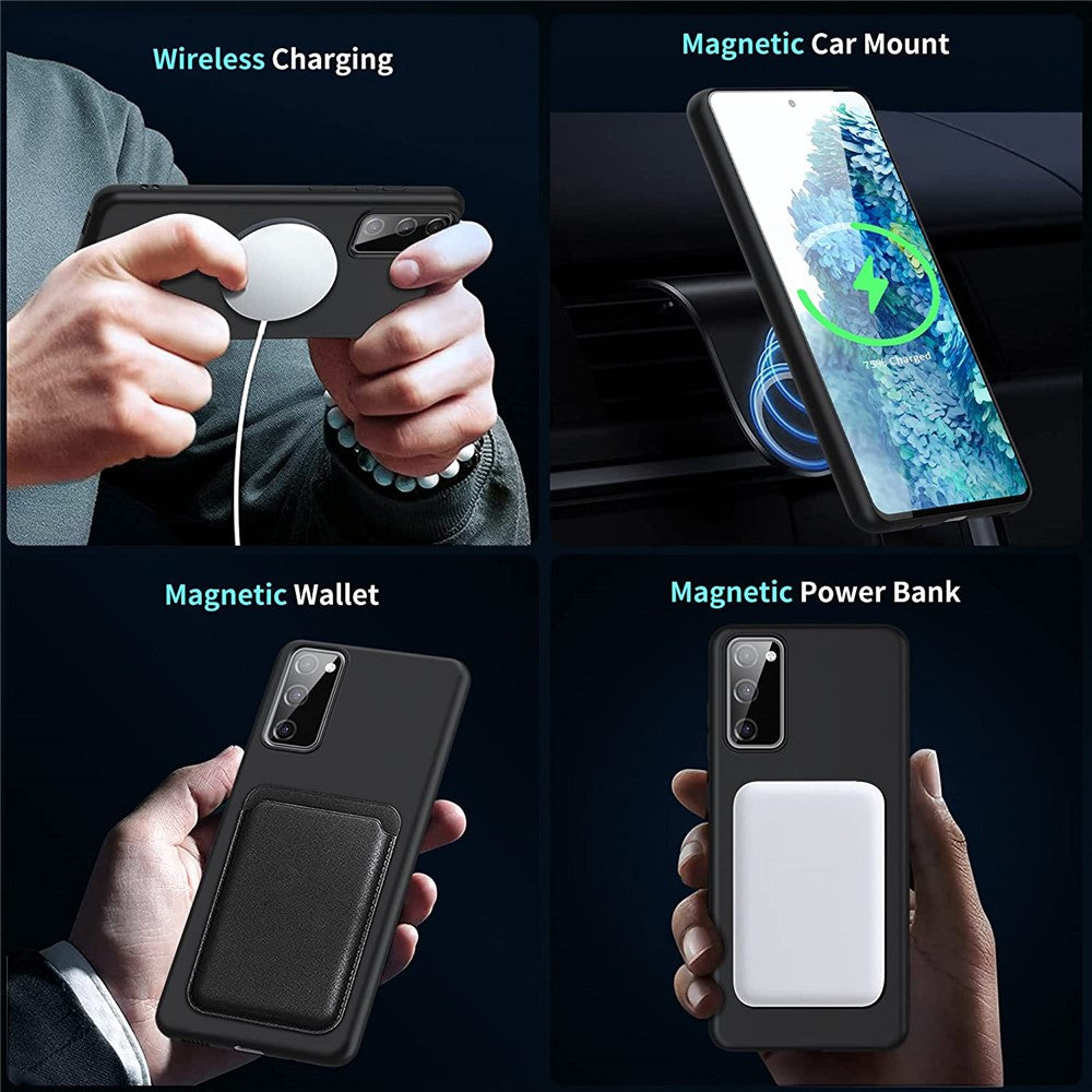 Liquid Series for Samsung Galaxy S20 FE 2022/S20 FE/S20 Fan Edition/S20 FE 5G/S20 Fan Edition 5G/S20 Lite Magnetic Liquid Silicone Case Soft TPU Microfiber Lining Drop Protective Cover