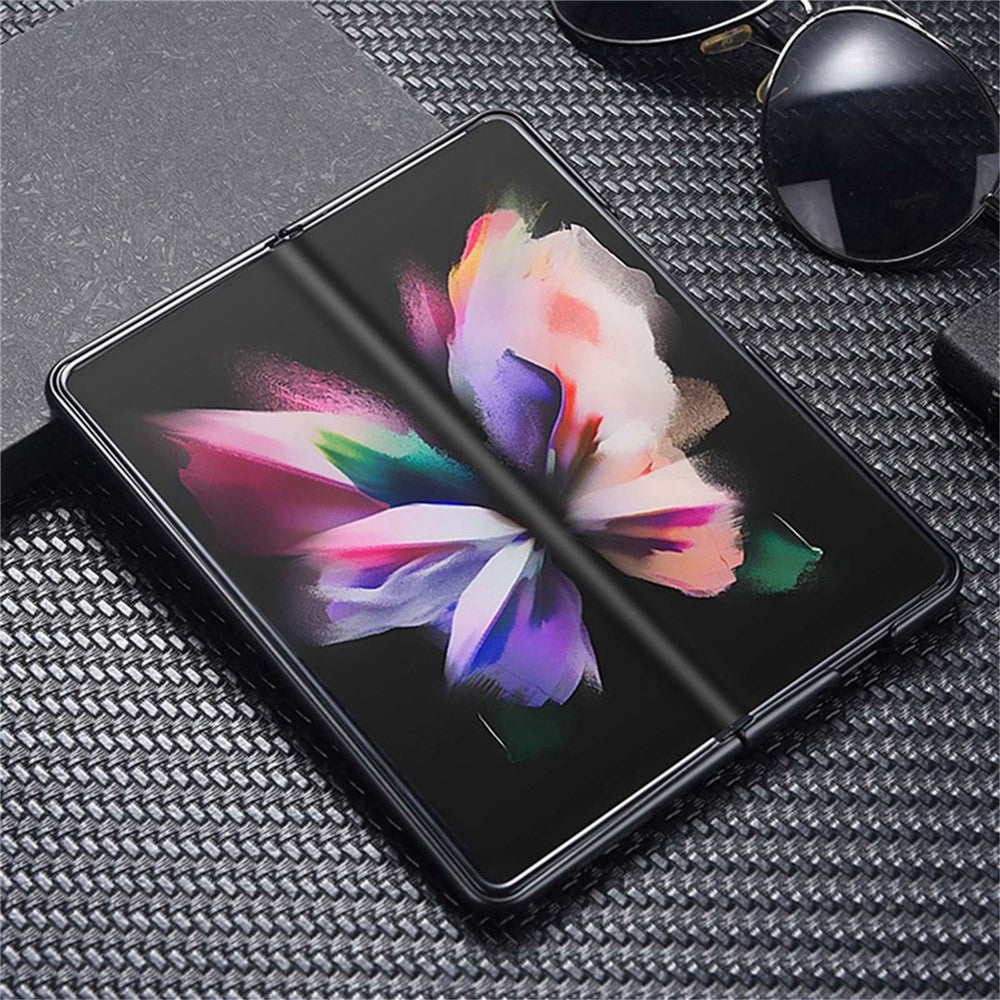 For Samsung Galaxy Z Fold4 5G Wear-resistant Nylon Texture PU Leather Coated PC Well-protected Phone Case
