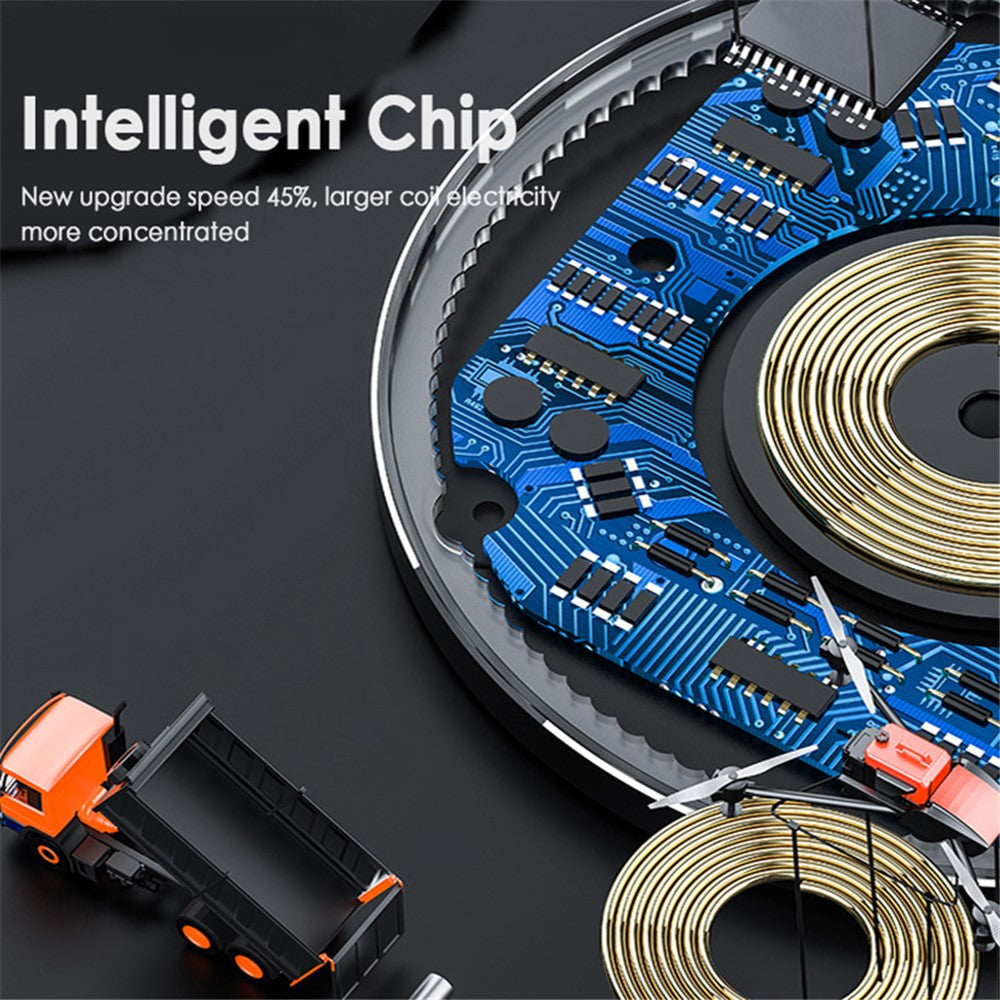 Q25 10W Fast Wireless Charger Qi Smart Lightweight Portable Charging Station for iPhone Series