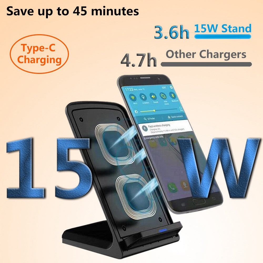 Z2 15W Wireless Charger Fast Charging Mobile Phone Cradle Stand for iPhone Samsung Huawei Xiaomi