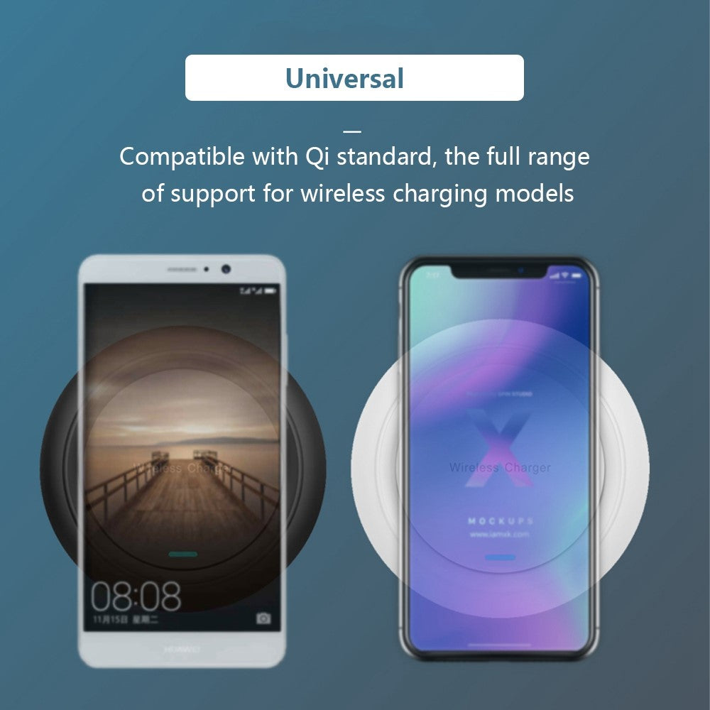 Q18 Round Shape Wireless Charger 15W Fast Charging Desktop Charging Pad