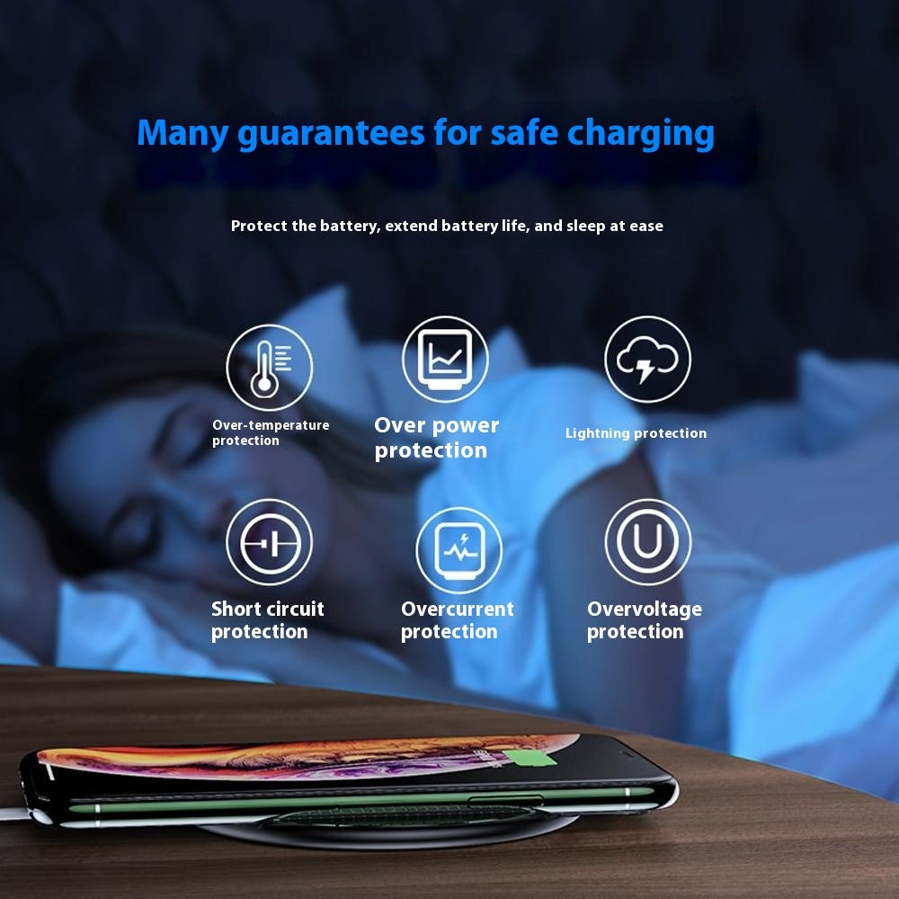 Q25 15W Qi Wireless Charger Metal Phone Ultra-Thin Fast Charging Pad