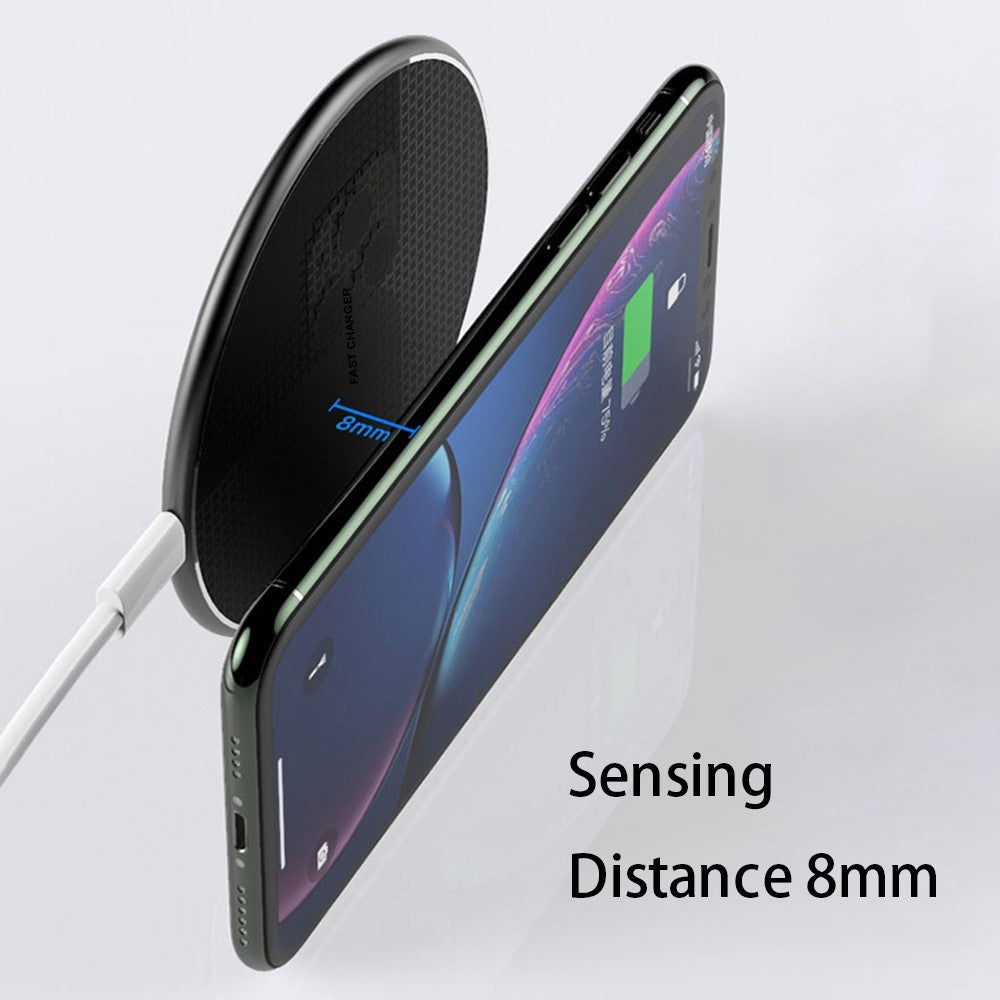 Q25 15W Qi Wireless Charger Metal Phone Ultra-Thin Fast Charging Pad