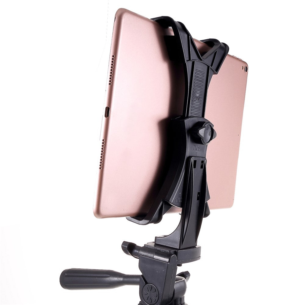 3110 Universal Tablet Clamp Holder Mount with Aluminum Tripod Stand for iPad 4/Air/Pro 11-inch (2018), Clamp Width: 123-200mm