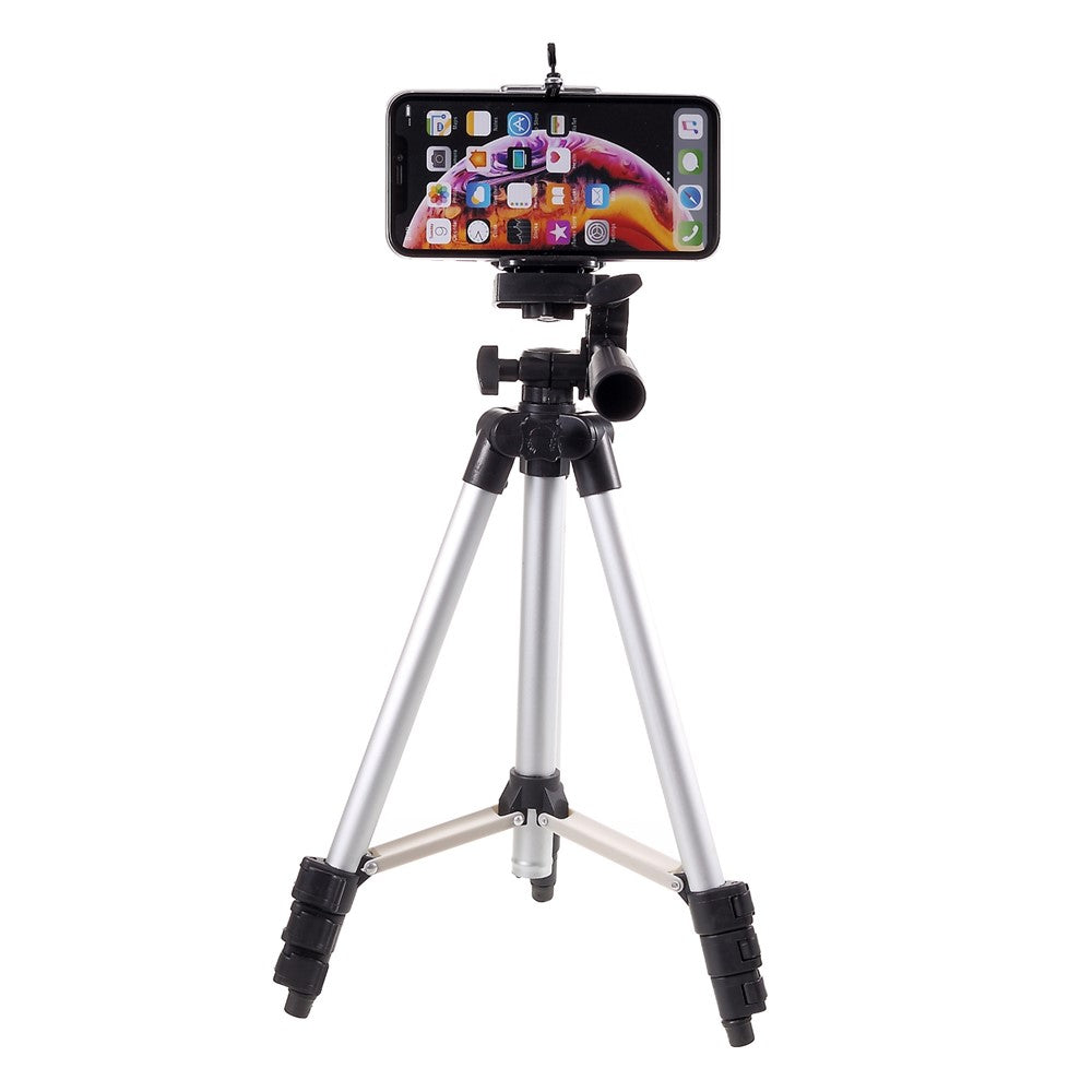 3110 Aluminum Desktop Tripod with Phone Clamp Extendable Live Streaming Travel Lightweight Stand