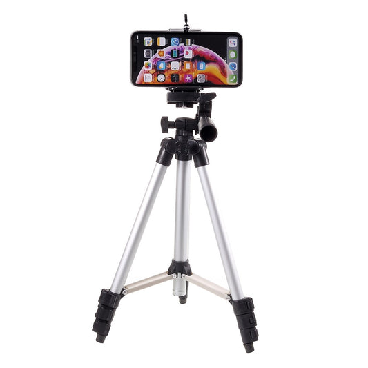 3110 Aluminum Desktop Tripod with Phone Clamp Extendable Live Streaming Travel Lightweight Stand
