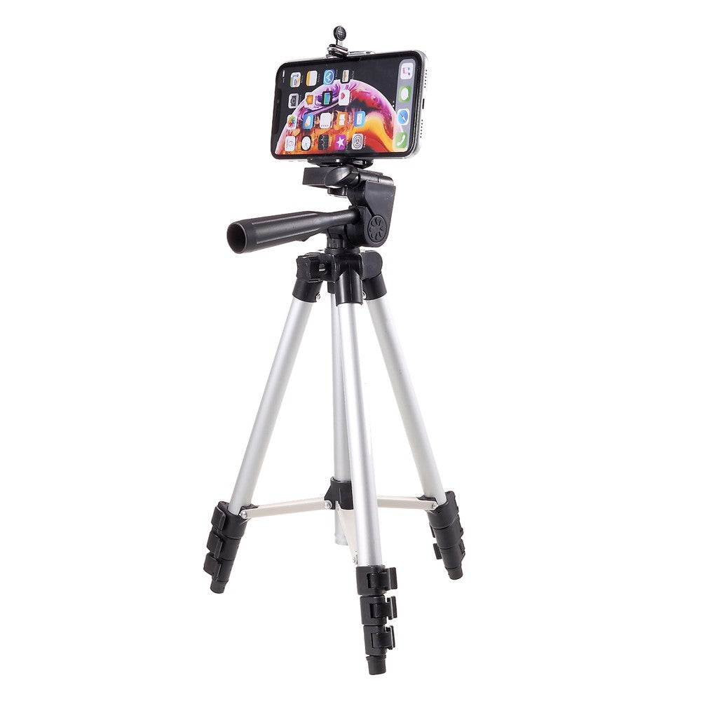 3110 Aluminum Desktop Tripod with Phone Clamp Extendable Live Streaming Travel Lightweight Stand