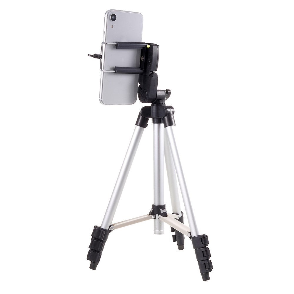 3110 Aluminum Desktop Tripod with Phone Clamp Extendable Live Streaming Travel Lightweight Stand