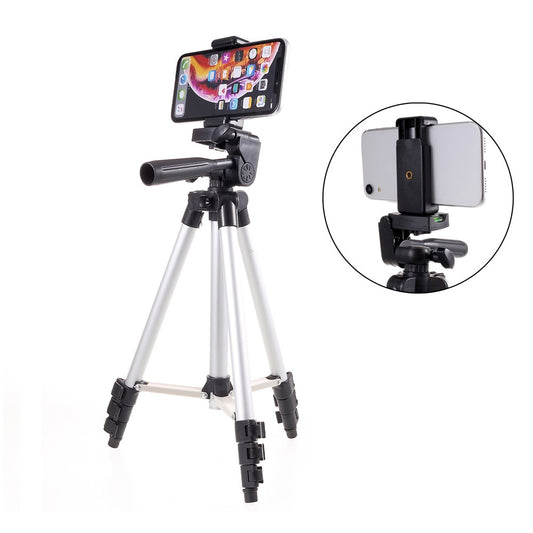 3110 Aluminum Adjustable Tripod Holder with Phone Clamp, Clamp Width: 57-83mm