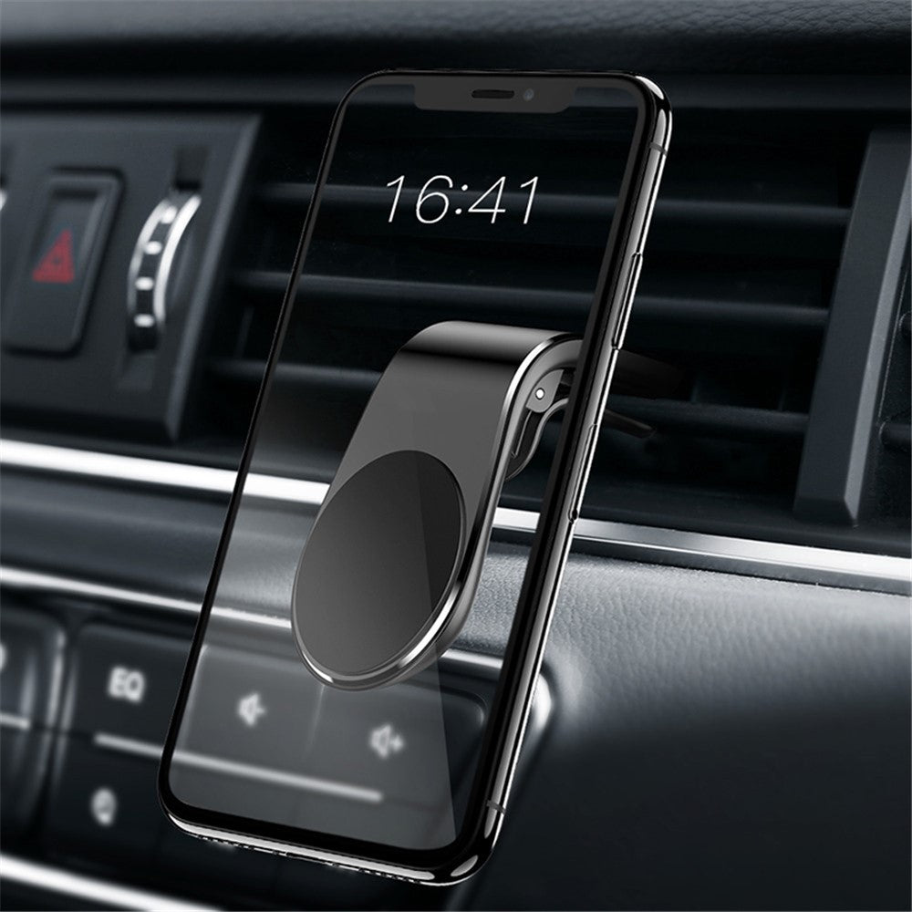 For iPhone Samsung Xiaomi L Shape Strong Magnetic Mobile Phone Support Car Air Vent Mount Phone Holder