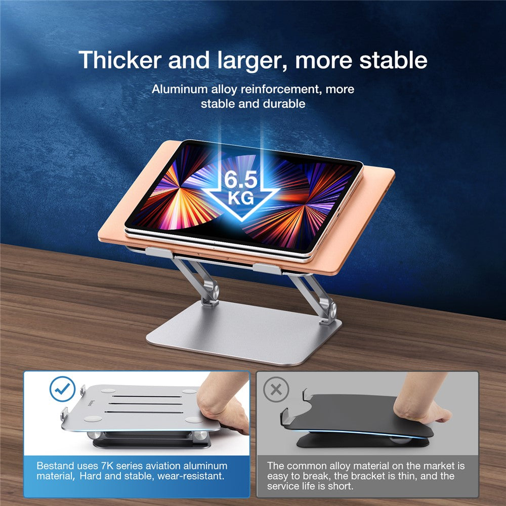 BESTAND For 10-17" Laptops Aluminum Alloy Stand Adjustable Notebook Desktop Bracket
