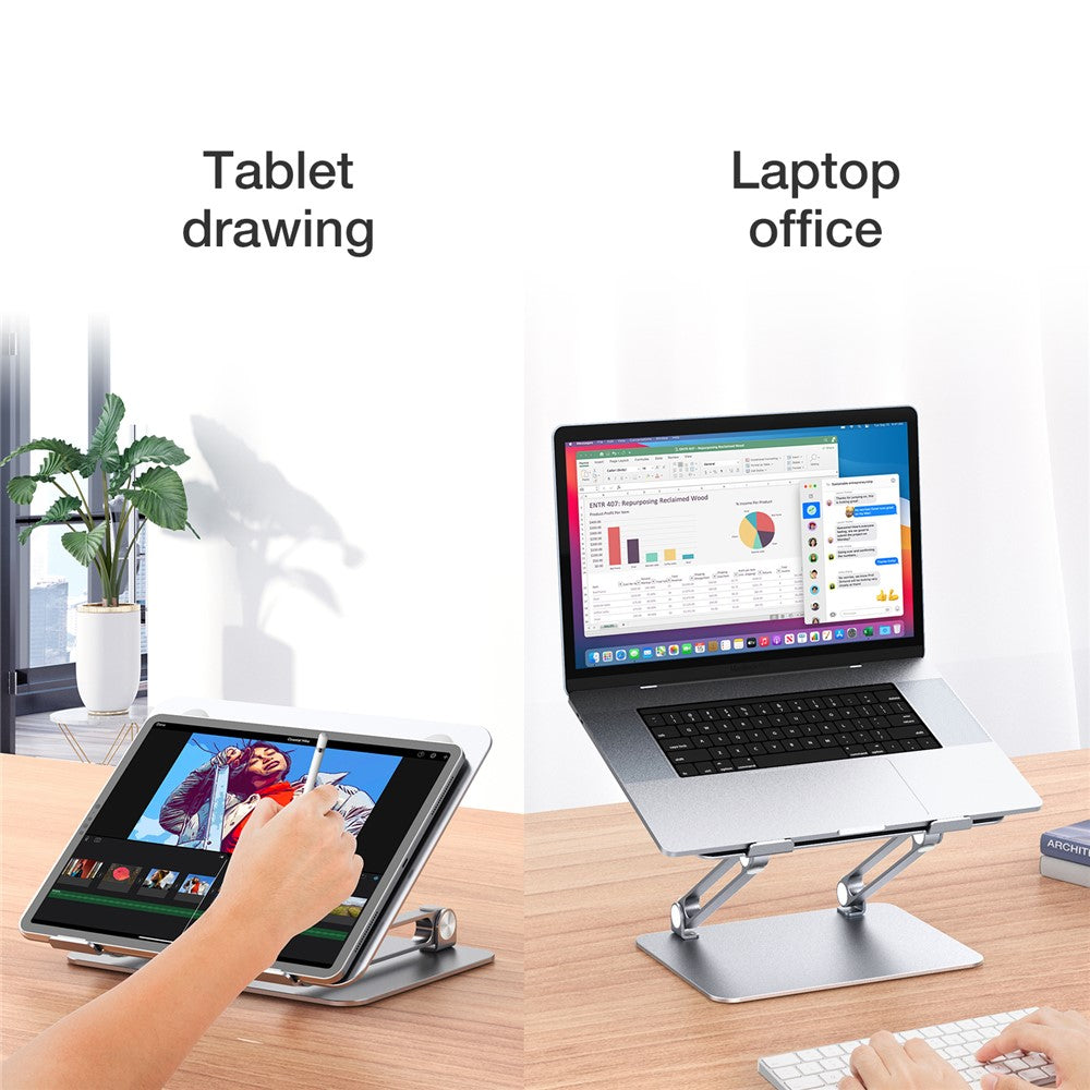 BESTAND For 10-17" Laptops Aluminum Alloy Stand Adjustable Notebook Desktop Bracket