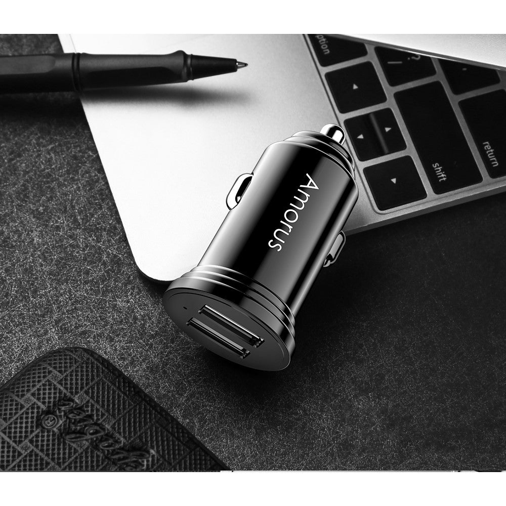 AMORUS CC-56 Dual USB 3.4A Fast Charging Car Charger Adapter for iPhone Samsung Huawei etc.