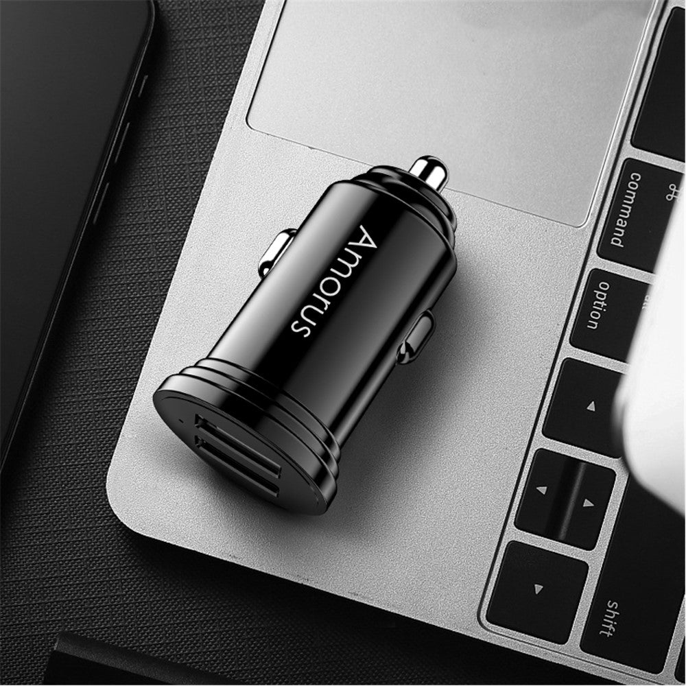 AMORUS CC-56 Dual USB 3.4A Fast Charging Car Charger Adapter for iPhone Samsung Huawei etc.