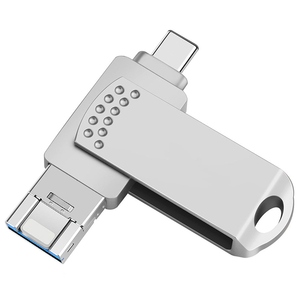 RICHWELL 256GB Swivel Memory Stick, Type C/Lightning/USB 3 in 1 Thumb Drive USB 3.0 Flash Drive