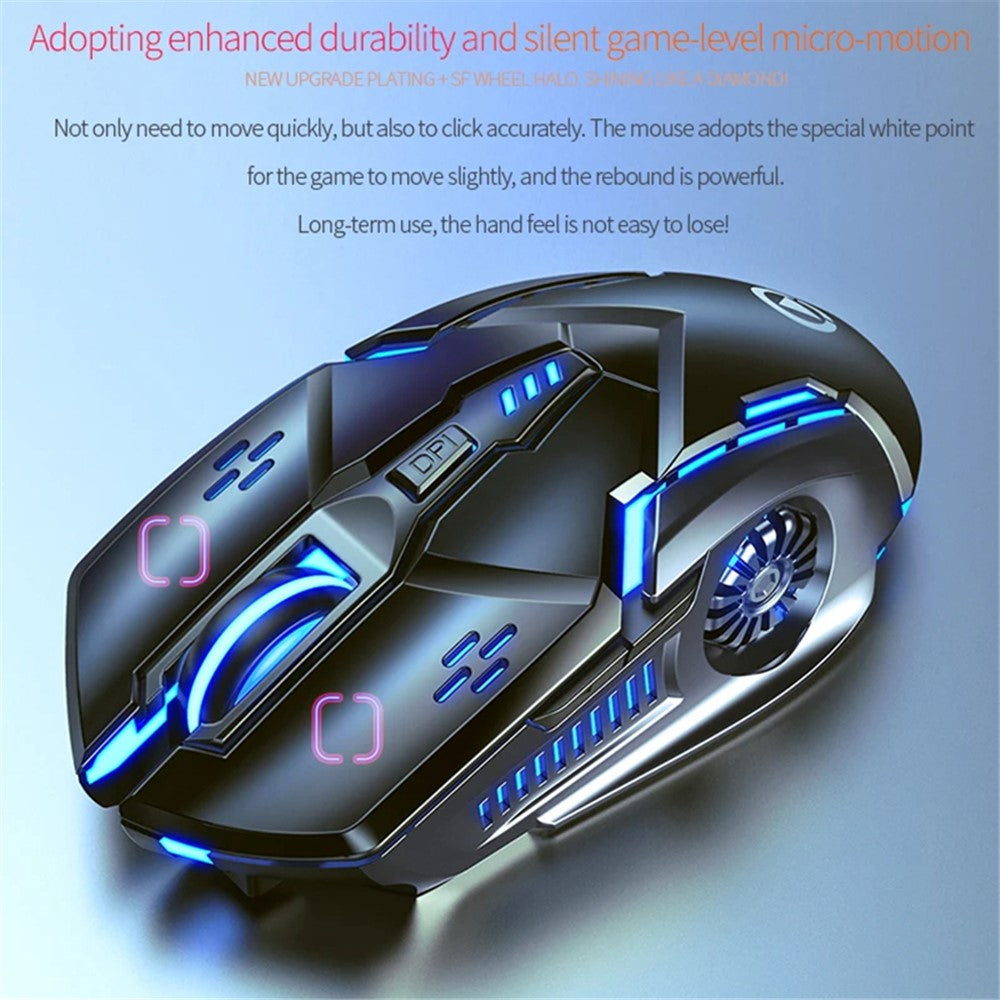 YINDIAO A9 2.4G Wireless Mouse 1200 / 1600 / 2400 / 3200 DPI Adjustable Silent 6 Keys Lighting Mouse