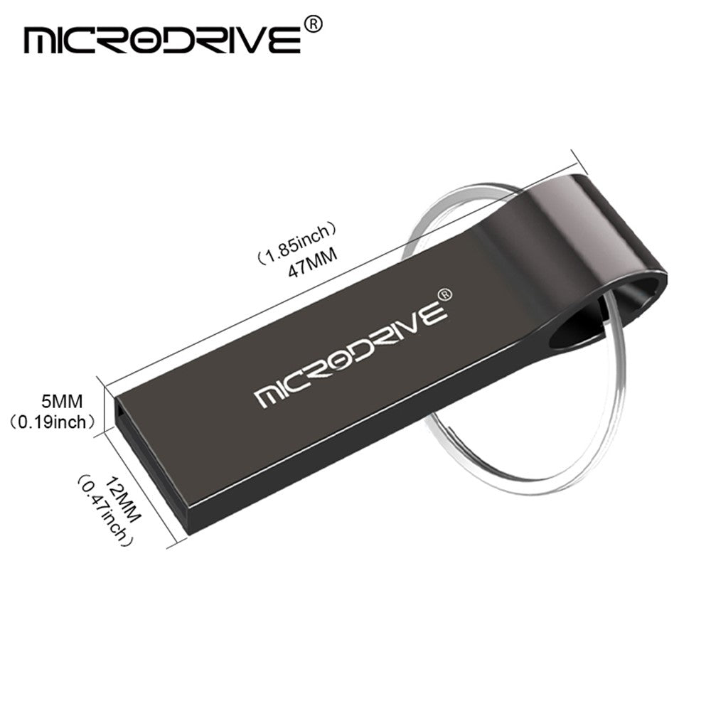 MICRODRIVE 4GB Portable Metal Memory Thumb Stick Key Ring USB 2.0 Flash Drive