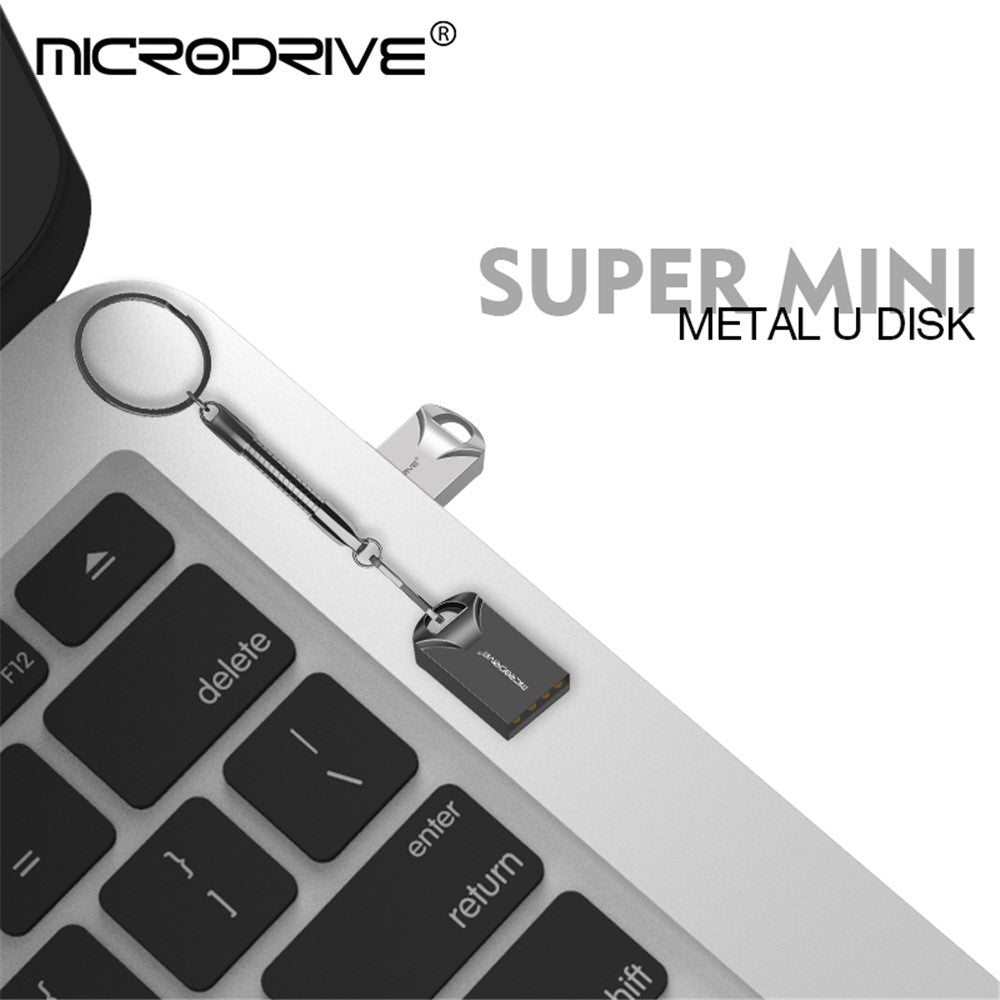 MICRODRIVE USB 2.0 Mini Metal Flash Drive 4GB Portable U-Disk