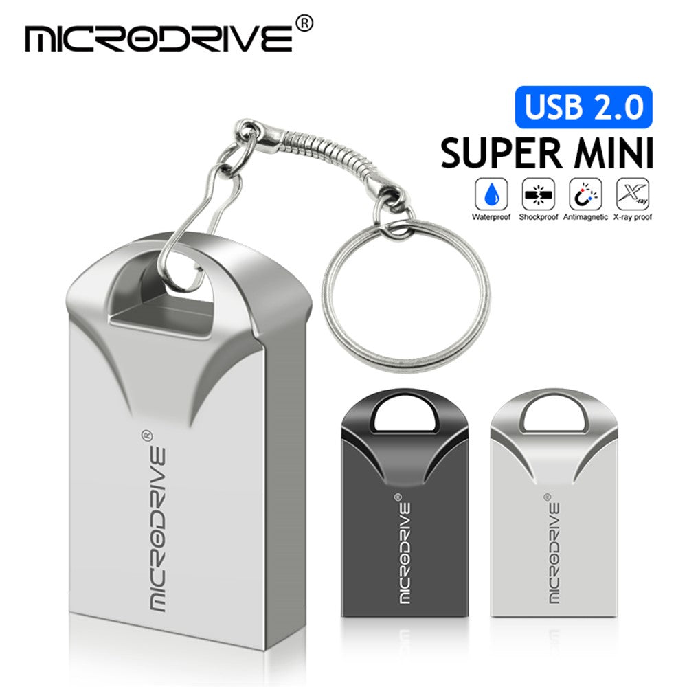 MICRODRIVE USB 2.0 Mini Metal Flash Drive 4GB Portable U-Disk