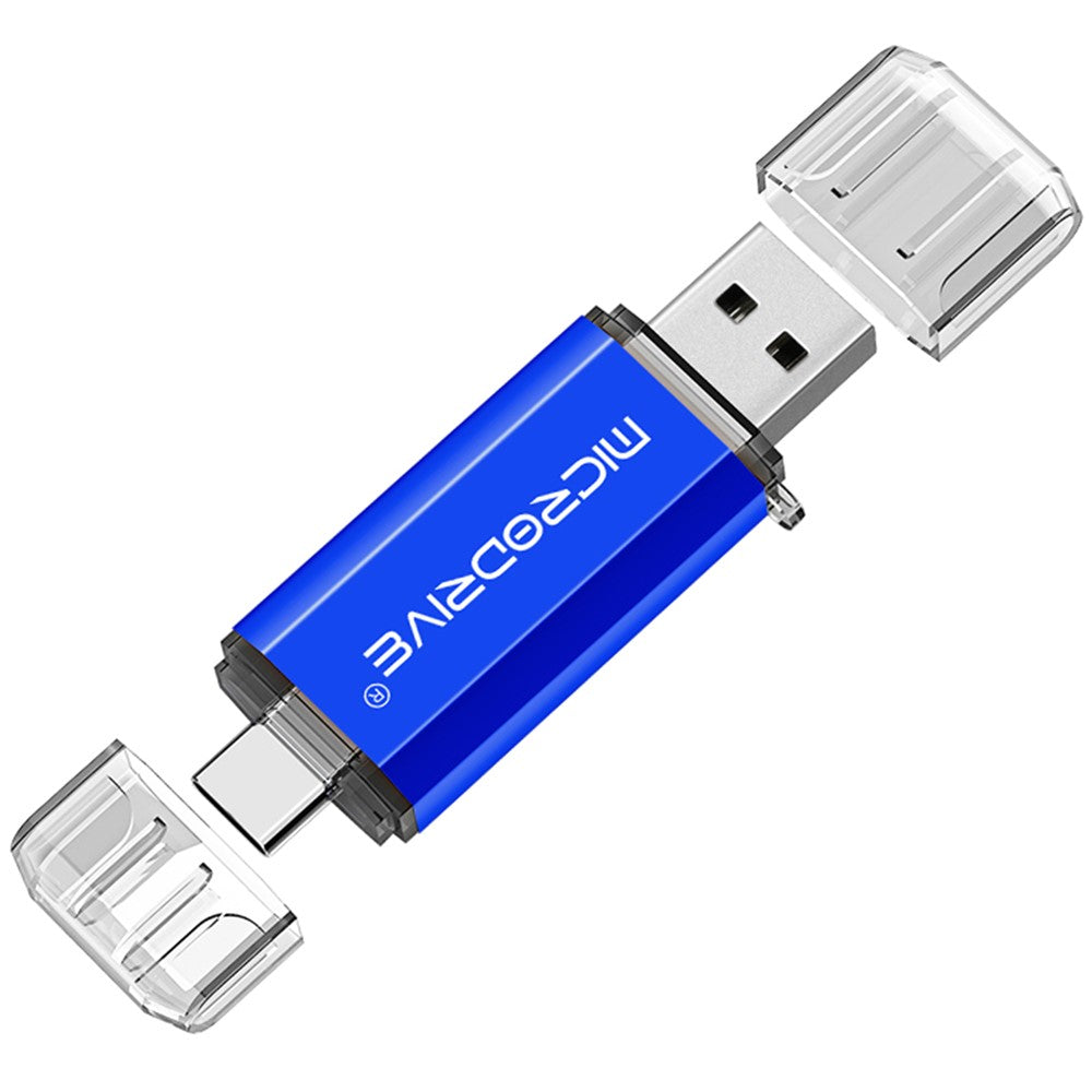 MICRODRIVE 64GB 2-in-1 USB 2.0 / Type-C U-Disk Phone Laptop Computer Flash Disk