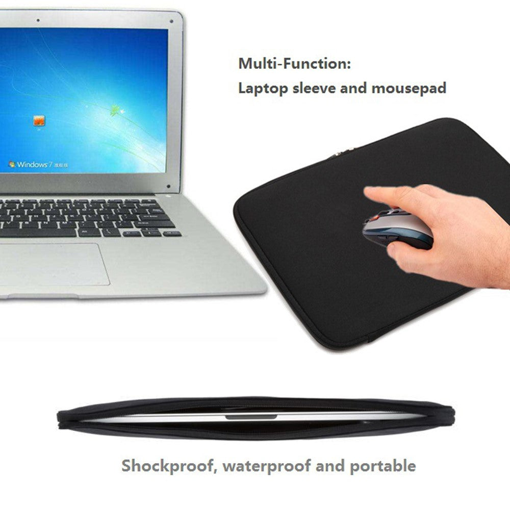 A03 12 inch Laptop Sleeve Bag Neoprene Notebook Carrying Bag without Elastic Bands Tablet Briefcase