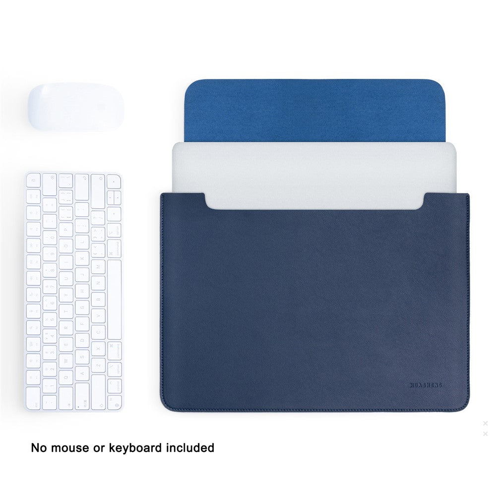 HUASHENG For 13 / 13.3 / 14 Inch Notebook Bag Ultra Thin Non Magnetic PU Leather Horizontal Laptop Sleeve