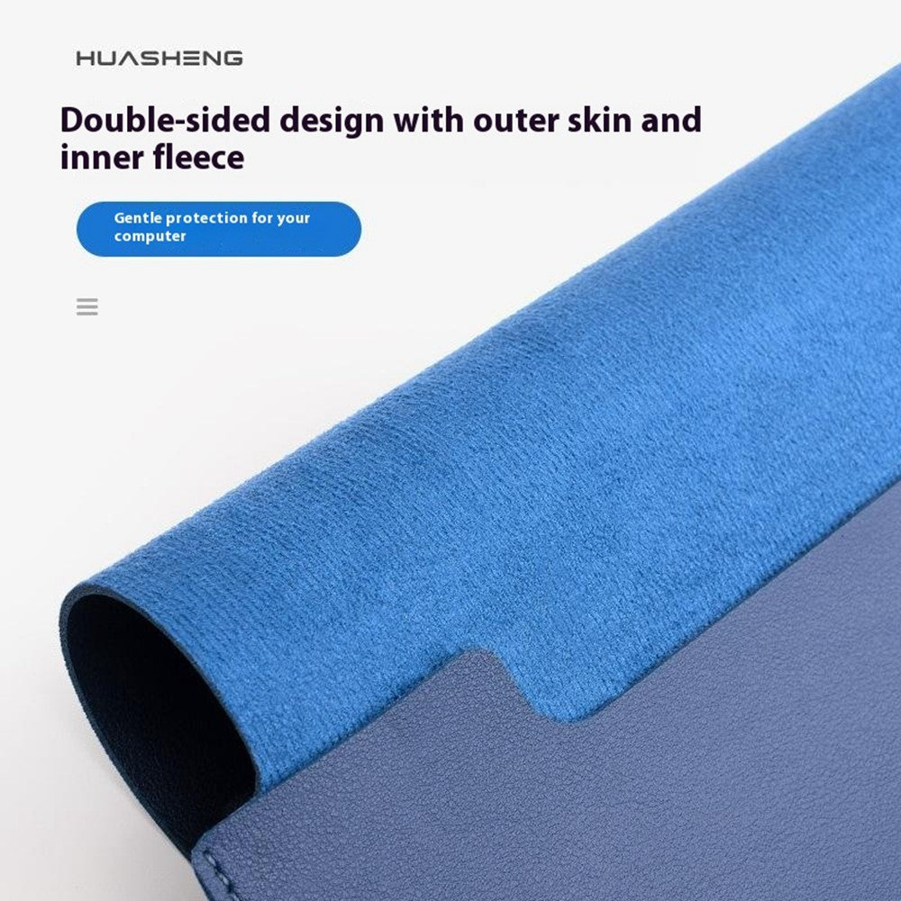 HUASHENG For 13 / 13.3 / 14 Inch Notebook Bag Ultra Thin Non Magnetic PU Leather Horizontal Laptop Sleeve
