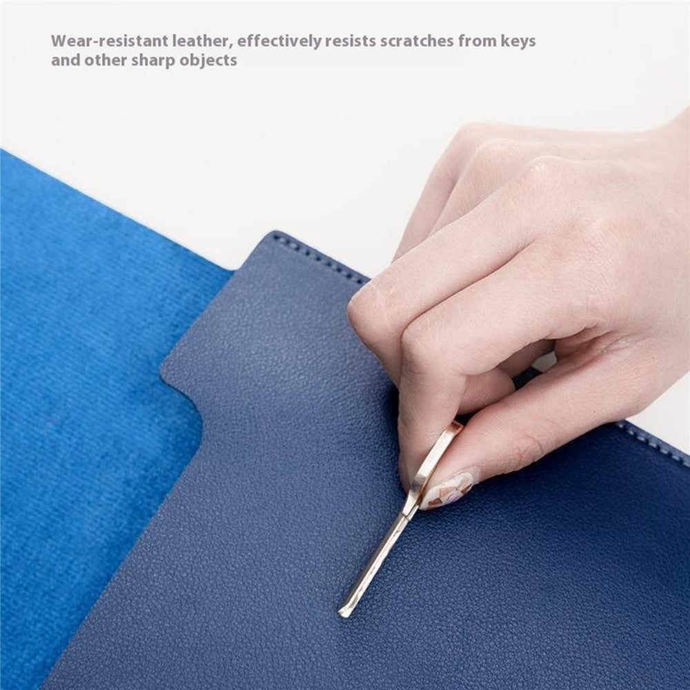 HUASHENG For 13 / 13.3 / 14 Inch Notebook Bag Ultra Thin Non Magnetic PU Leather Horizontal Laptop Sleeve