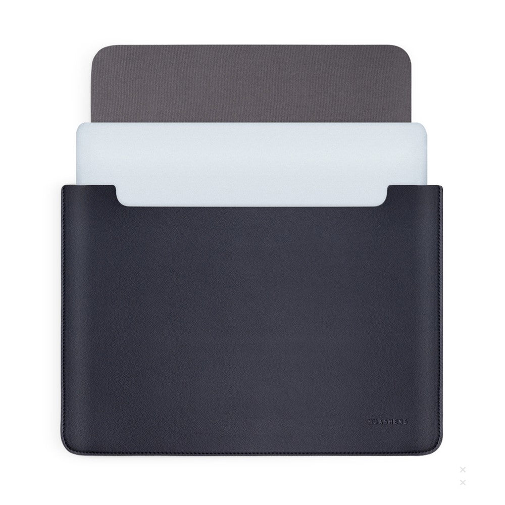 HUASHENG For 13 / 13.3 / 14 Inch Notebook Bag Ultra Thin Non Magnetic PU Leather Horizontal Laptop Sleeve
