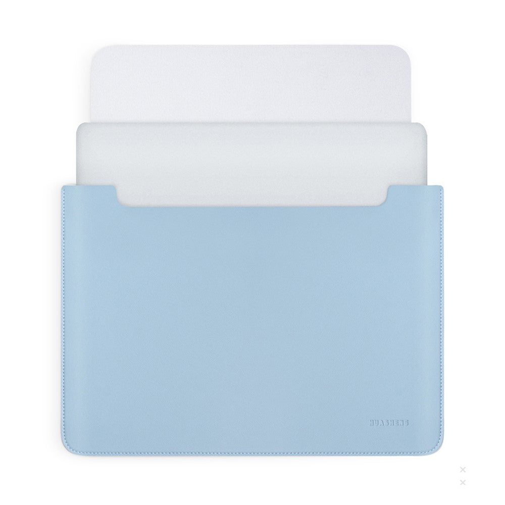 HUASHENG For 13 / 13.3 / 14 Inch Notebook Bag Ultra Thin Non Magnetic PU Leather Horizontal Laptop Sleeve