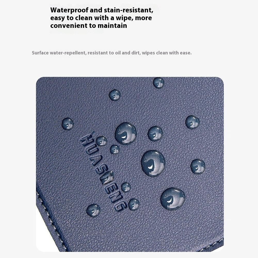 HUASHENG For 15.6 / 16 Inch Laptop Sleeve Double-Sided PU Leather Protective Case Horizontal Notebook Bag