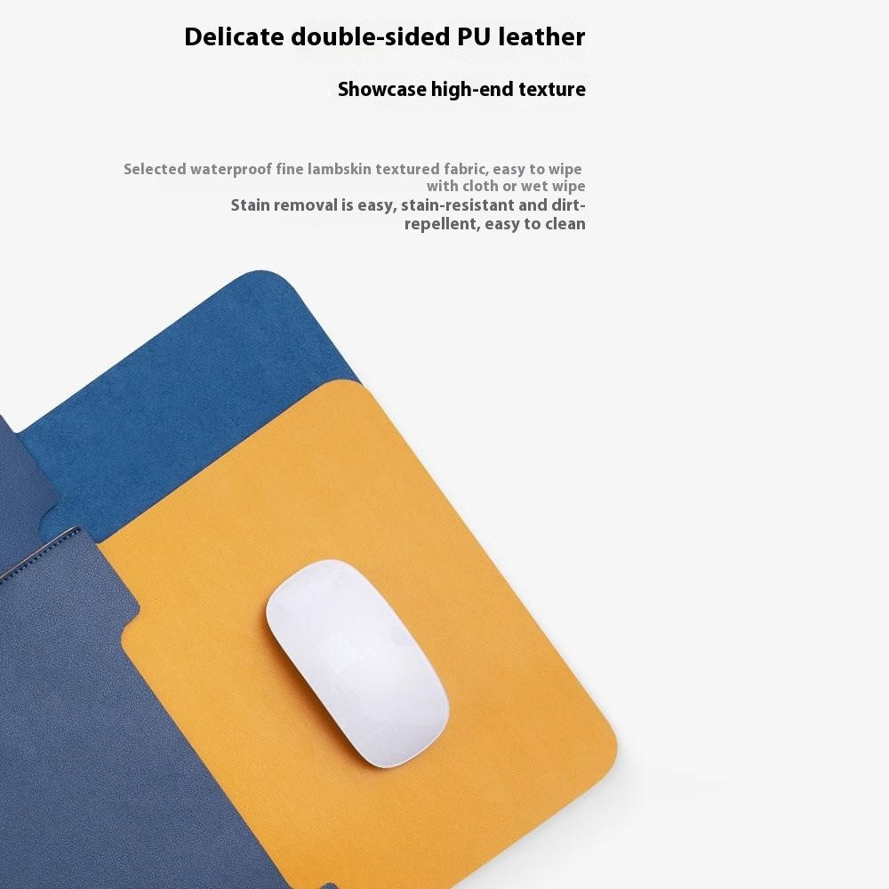 HUASHENG For 15.6 / 16 Inch Laptop Sleeve Double-Sided PU Leather Protective Case Horizontal Notebook Bag