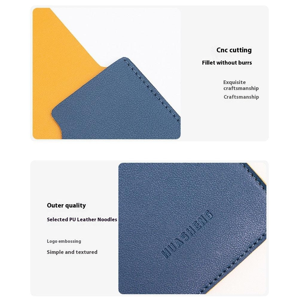 HUASHENG For 15.6 / 16 Inch Laptop Sleeve Double-Sided PU Leather Protective Case Horizontal Notebook Bag