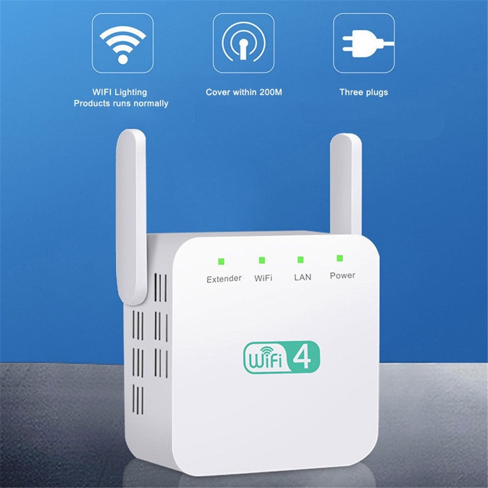 WD-611U 300Mbps 2.4GHz WiFi Extender Repeater Wireless Signal Booster Amplifier