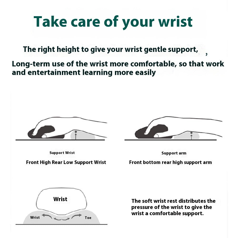 Ergonomic Memory Foam Wrist Support Mouse Pad Non-Slip Wrist Pain Relief Mousepad