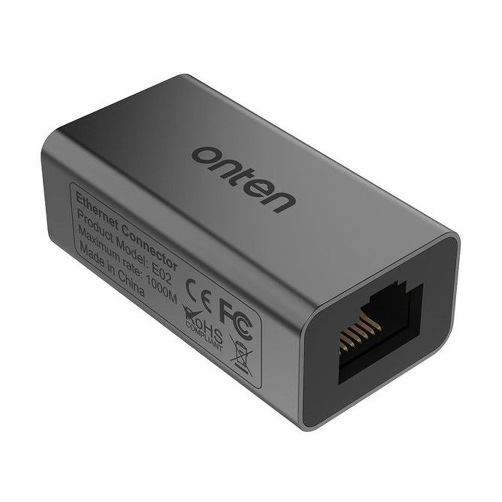 ONTEN E02 Aluminum Alloy Gigabit Ethernet Connector Network Cable Extension RJ45 Coupler
