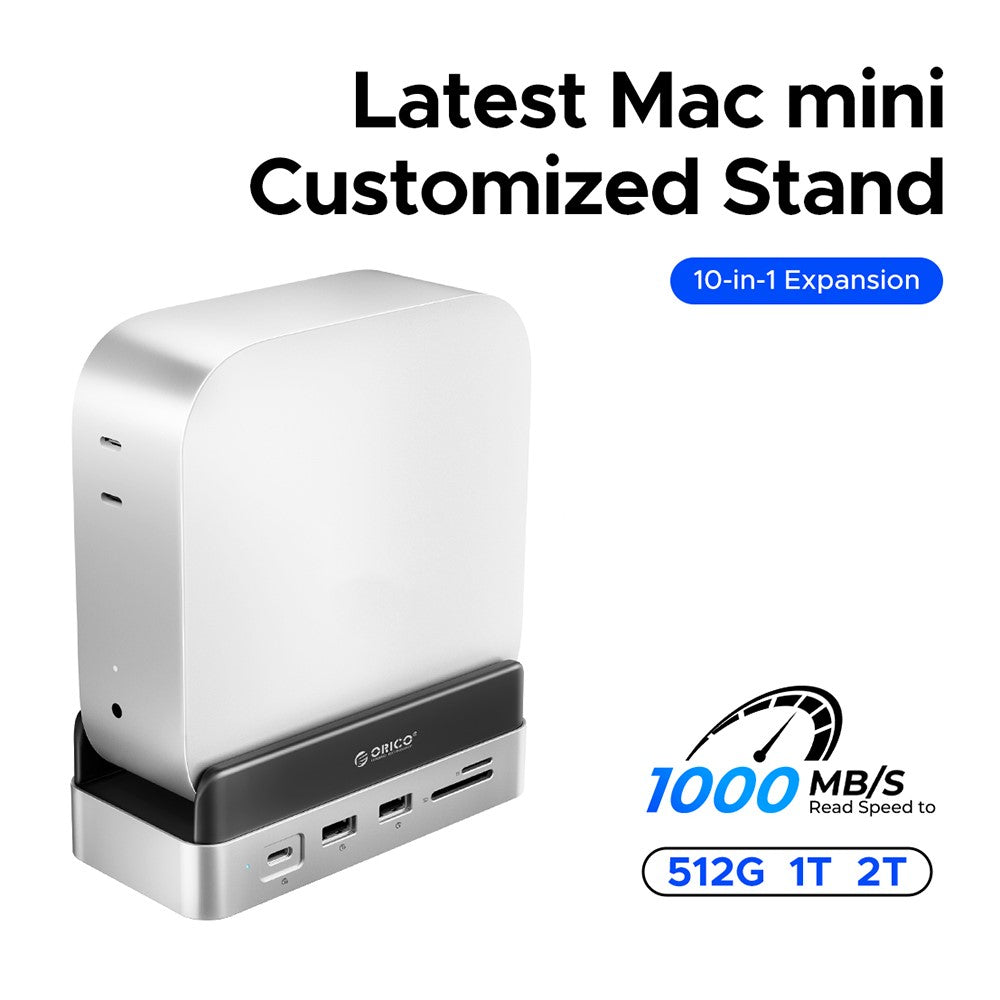 ORICO VS10 For Mac mini M4 Expansion Dock Converter M.2 SSD Enclosure Desktop Storage Base