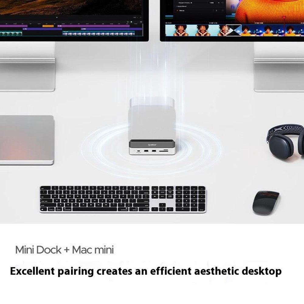 ORICO VS10 For Mac mini M4 Expansion Dock Converter M.2 SSD Enclosure Desktop Storage Base
