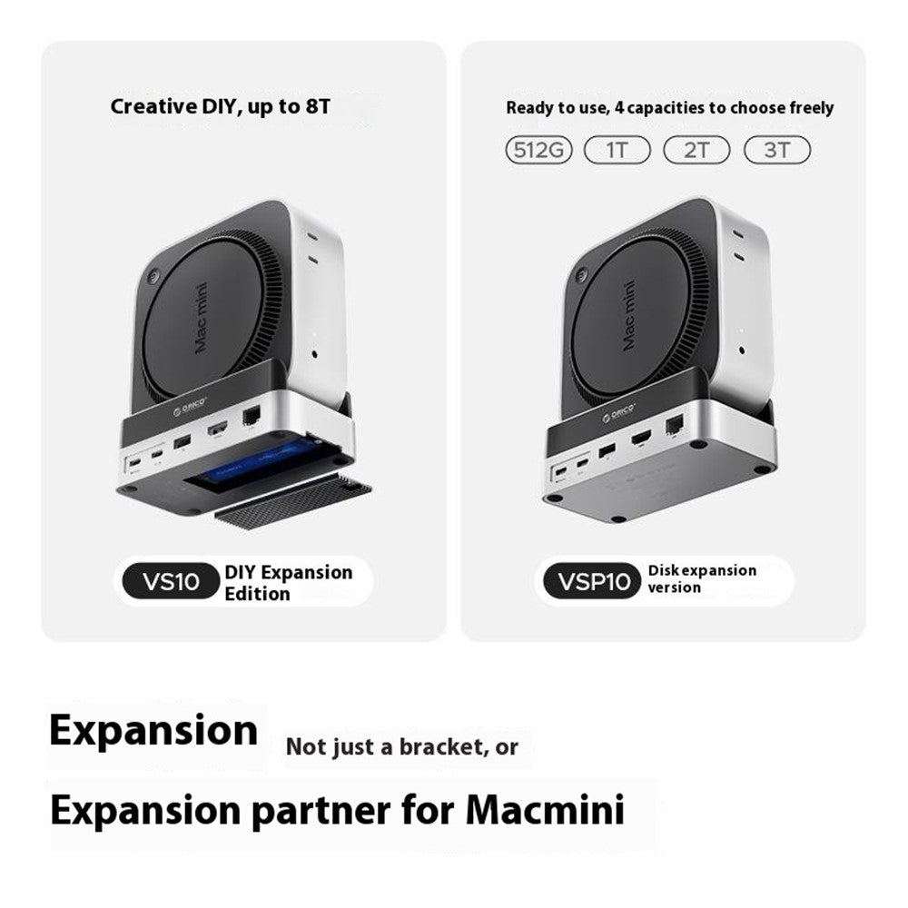 ORICO VS10 For Mac mini M4 Expansion Dock Converter M.2 SSD Enclosure Desktop Storage Base