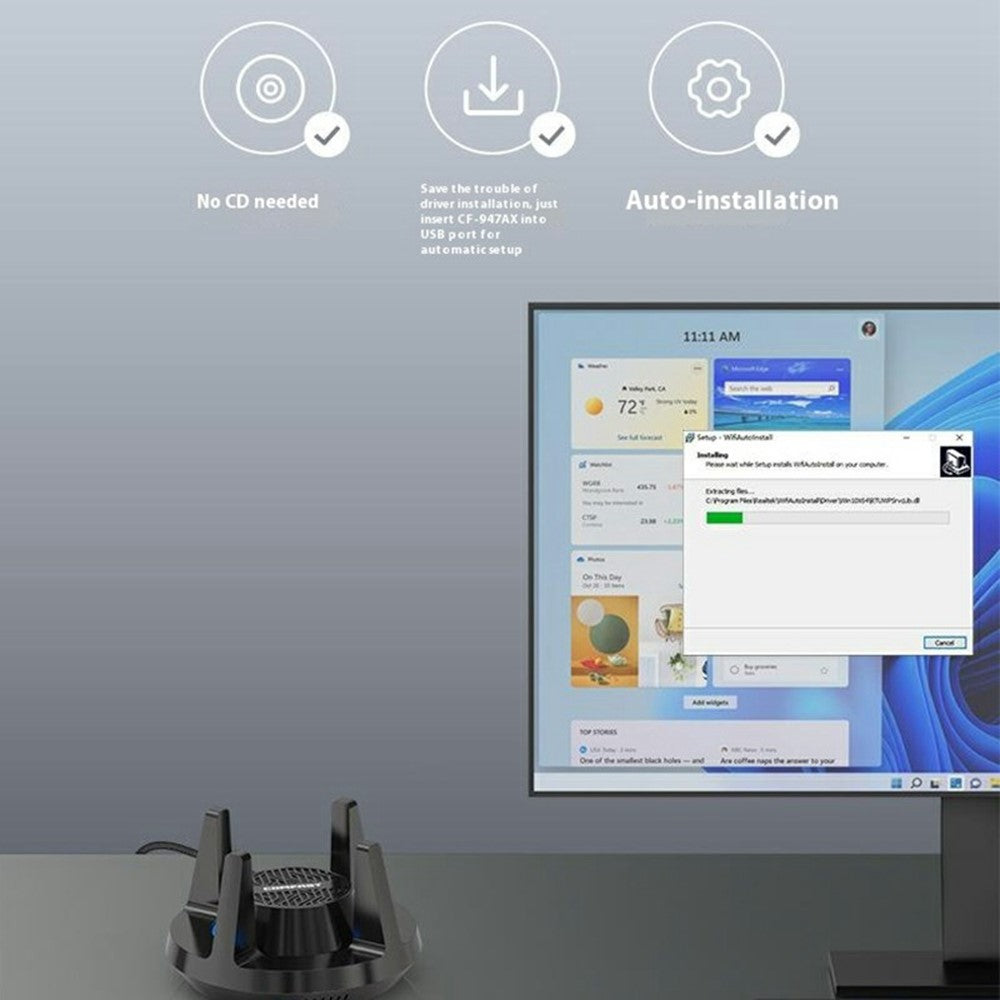 COMFAST CF-947AX 2.4G / 5.8G Dual Band 900Mbps WiFi6 Bluetooth-compatible 5.3 Network Card with 4 Antennas