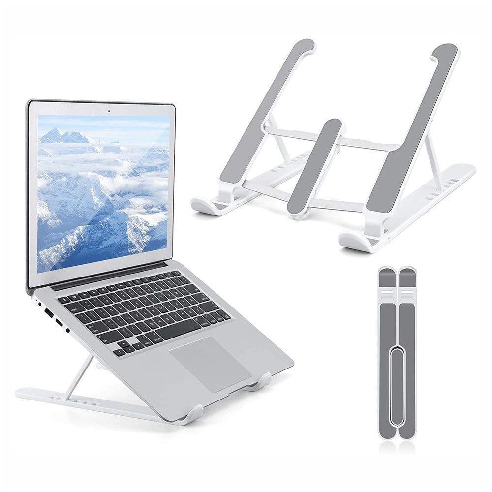 Foldable Portable Desktop Computer Laptop Stand 6-Level Angle Adjustable Height Laptop Mount