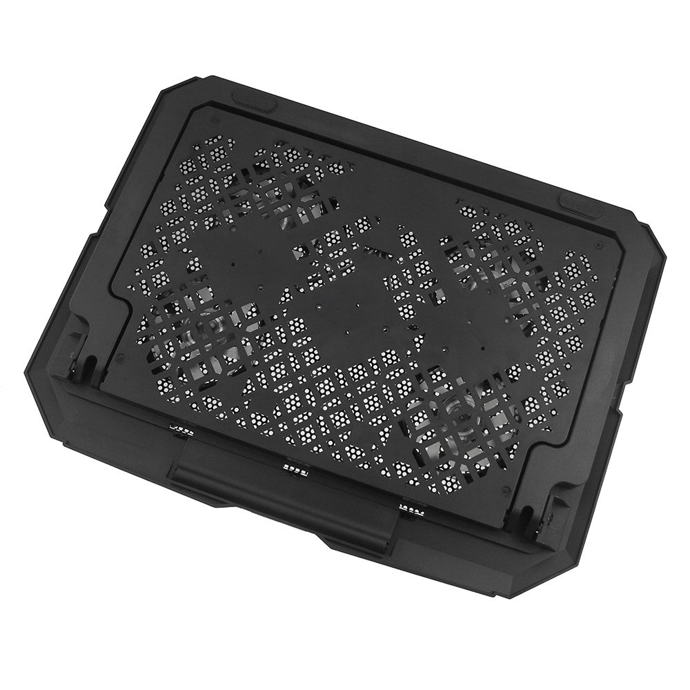 X4 Laptop Cooling Pad 4 Fan Height Adjustable 7 Levels Speed Control Noiseless Stand