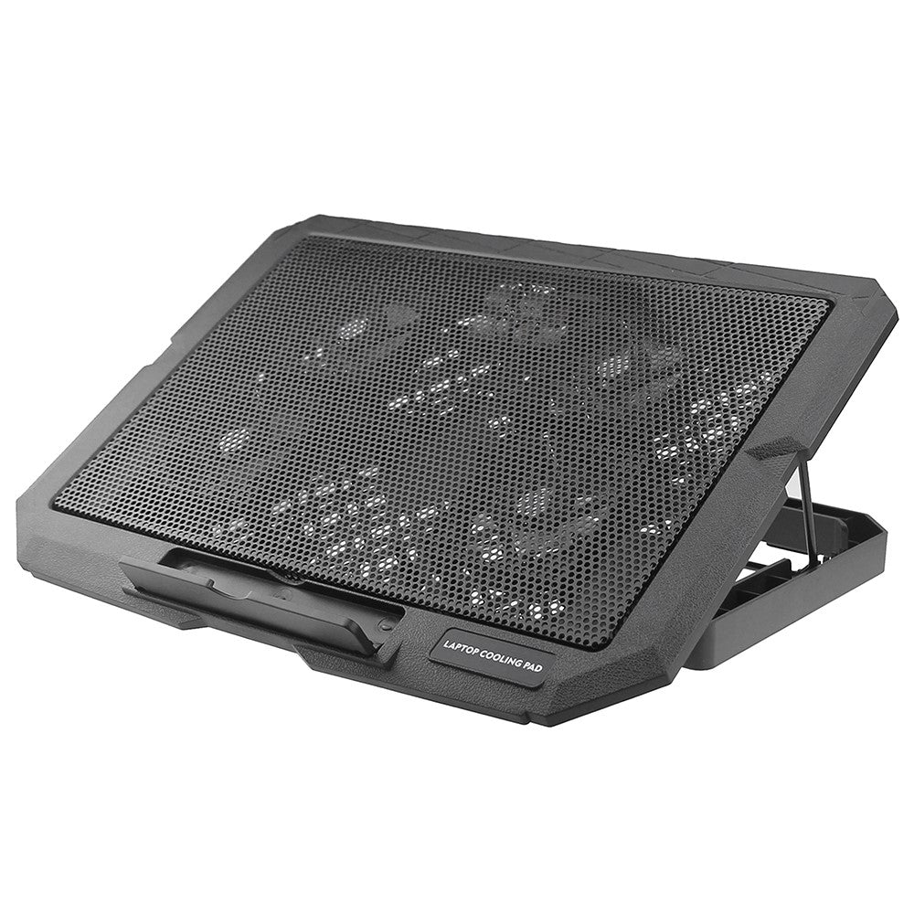 X4 Laptop Cooling Pad 4 Fan Height Adjustable 7 Levels Speed Control Noiseless Stand