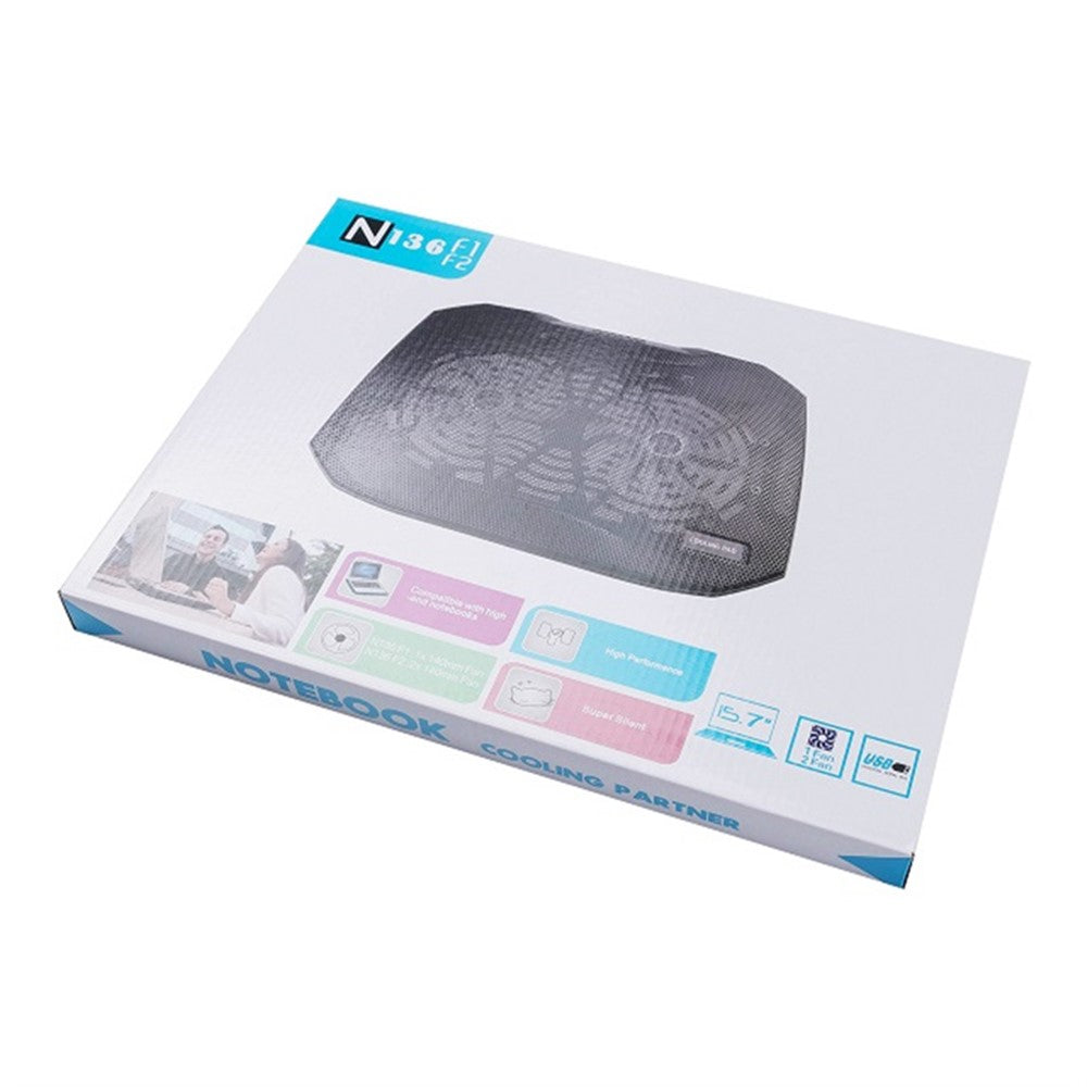 N136 Notebook Router Heat Dissipation Stand Desktop Laptop Cooling Pad Dual Fan Cooler