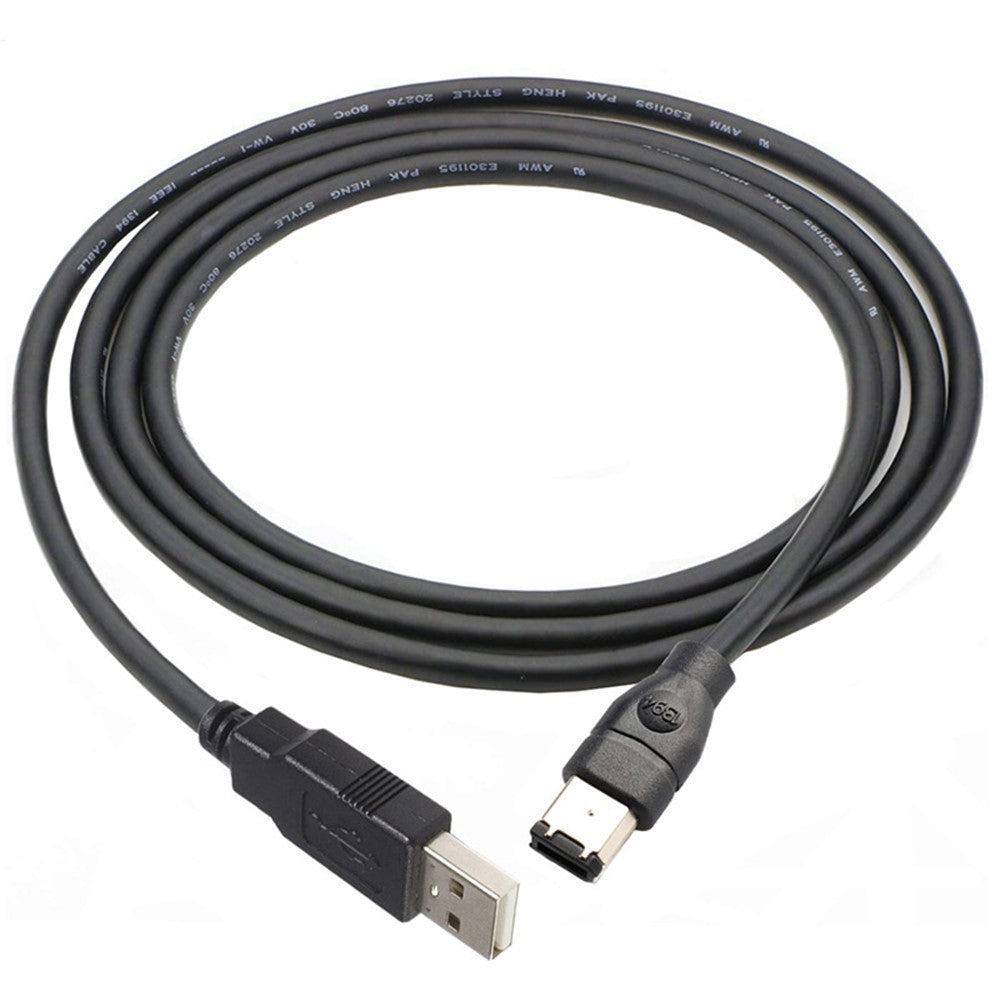 JUNSUNMAY 1.8m Firewire IEEE 1394 6 Pin Male to USB 2.0 Male Adapter Converter Cable